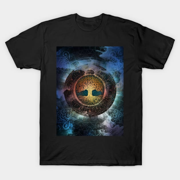 Tree of life vibrations T-Shirt by MCAshe spiritual art 